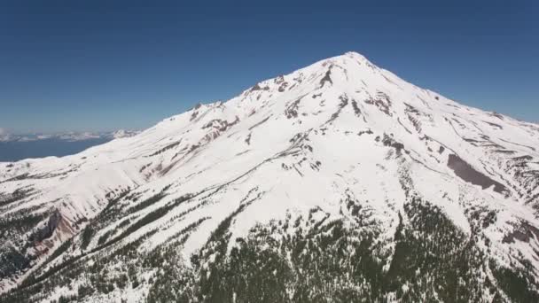 Cascade Mountains Oregon Légi Felvétel Havas Hegyvidéki Táj — Stock videók