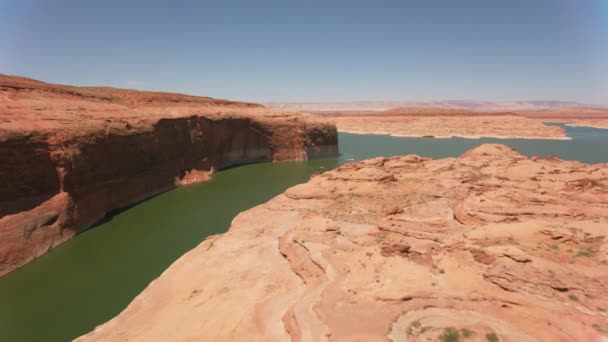 Lake Powell Utah Circa 2019 Luchtfoto Van Het Meer Van — Stockvideo