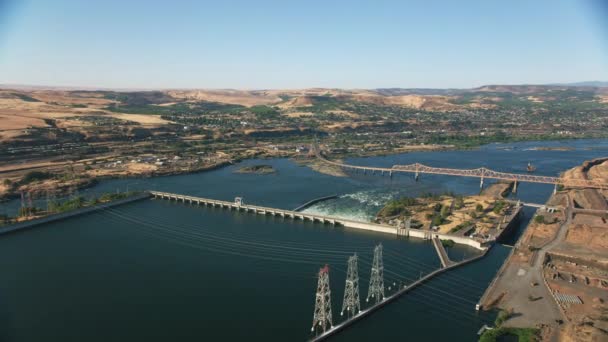 Oregon États Unis Columbia River Aerial Footage — Video