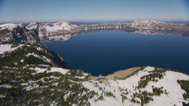 Kaskádové Hory Oregon Cca 2019 Letecký Pohled Kráterové Jezero Snímek — Stock video