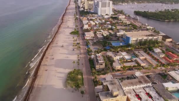 Miami Florida Circa 2019 Overdag Zicht Vanuit Lucht Miami Beach — Stockvideo