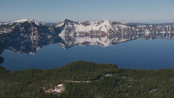 Góry Kaskadowe Oregon Około 2019 Widok Lotu Ptaka Jezioro Crater — Wideo stockowe