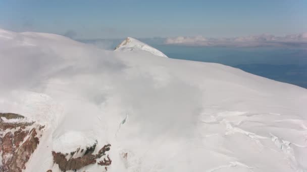 Mount Adams Washington 2019 Ben Légi Felvétel Adams Hegyről Helikopteres — Stock videók