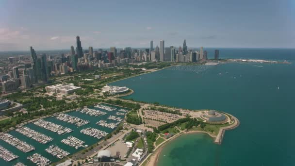 Чикаго Иллинойс Примерно 2019 Год Вид Воздуха Чикаго Утром Снято — стоковое видео
