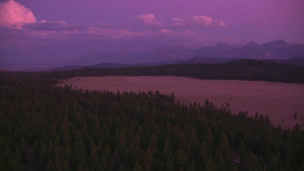 Růžový Východ Slunce Jezera Mono Kalifornie Usa — Stock video