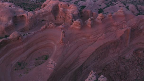 Parque Nacional Dos Arcos Utah Por Volta 2019 Vista Aérea — Vídeo de Stock