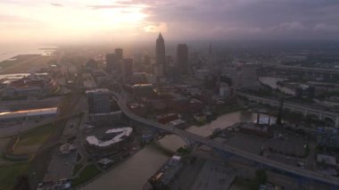 Cleveland City, ABD 'nin hava görüntüleri