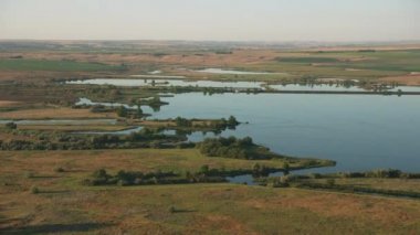 Oregon, ABD: Columbia River Gorge 'un yüksek açılı görüntüsü