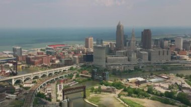 Cleveland City, ABD 'nin hava görüntüleri