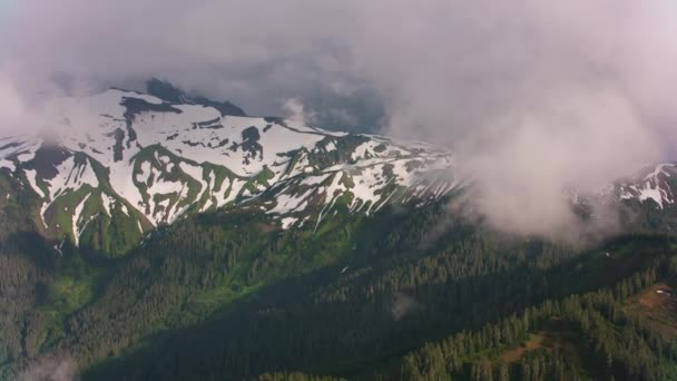 Mount Baker Washington 2019 Dolaylarında Baker Dağı Nın Havadan Görüntüsü — Stok video
