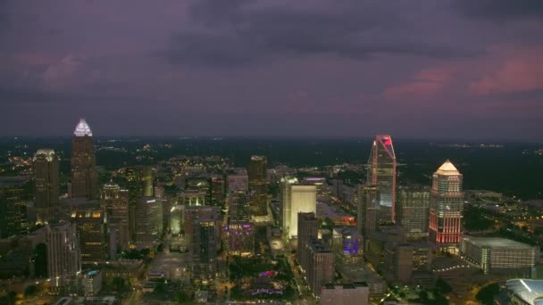 Charlotte Carolina Utara Sekitar Tahun 2019 Pemandangan Udara Charlotte Saat — Stok Video