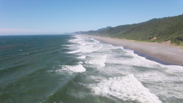 Πάνω Από Πλάνα Των Όμορφων Ακτών Και Της Θάλασσας Φύση — Αρχείο Βίντεο
