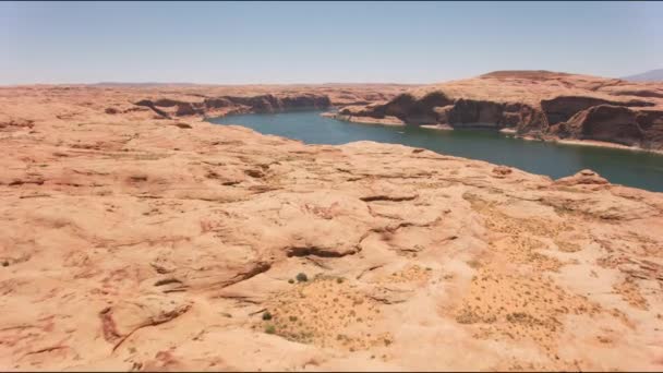 Lake Powell Utah Circa 2019 Luchtfoto Van Het Meer Van — Stockvideo