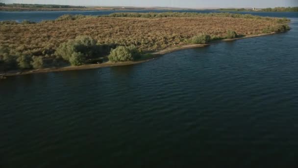 オレゴン州 アメリカ コロンビア川渓谷の高角度ビューの映像 — ストック動画