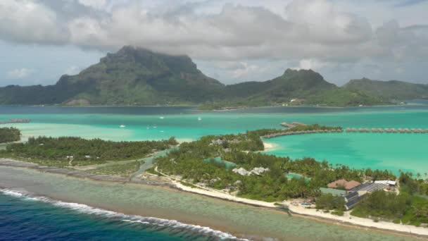 Vista Aérea Bora Bora Polinésia Francesa — Vídeo de Stock