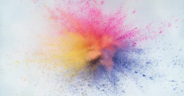 彩色粉末以超慢速运动爆炸 用幻影Flex 4K高速相机拍摄 — 图库视频影像