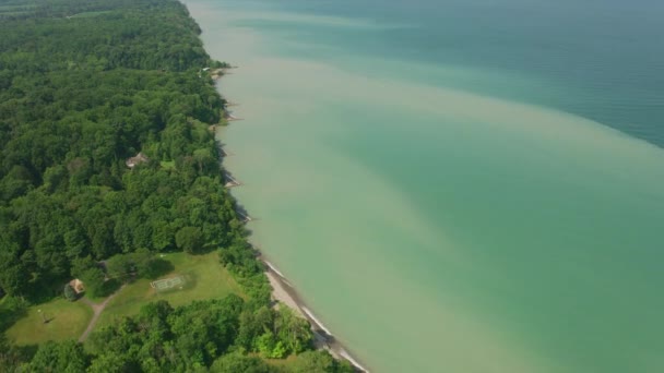 Lake Erie Aerial Footage Usa — Stock Video