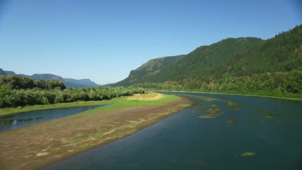 Oregon Circa 2021 Letecký Pohled Rokli Řeky Columbia Shot Cineflex — Stock video