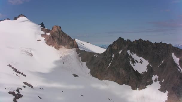 Ледниковый Пик Вашингтон Около 2019 Года Вид Воздуха Ледниковый Пик — стоковое видео