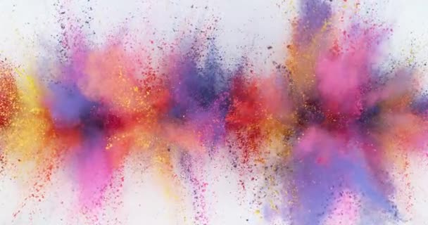 Colorful Powder Exploding Super Slow Motion Shot Phantom Flex High — Stock Video