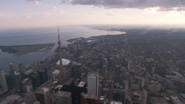 Toronto Kanada Circa 2019 Letecký Pohled Toronto Snímek Vrtulníku Kamerou — Stock video