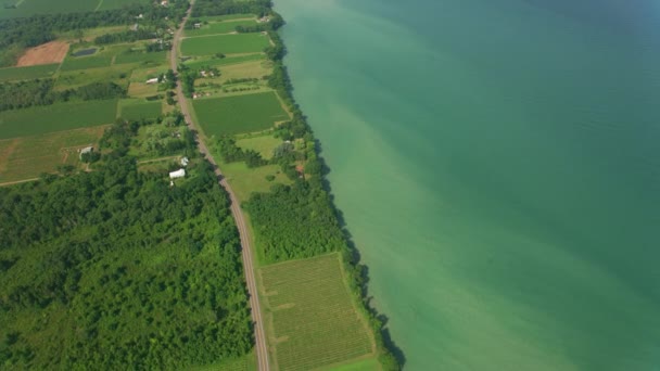 Nagranie Lotnicze Lake Erie Usa — Wideo stockowe