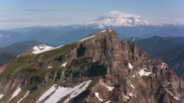 Mount Rainier Washington Circa 2019 Luchtfoto Van Berg Rainier Schot — Stockvideo