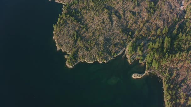 Λίμνη Στο Εθνικό Πάρκο Γιοσέμιτι Ηπα Εναέρια Πλάνα — Αρχείο Βίντεο