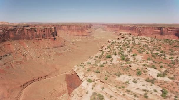 Canyonlands Ulusal Parkı Utah 2019 Dolaylarında Kanyonlar Havadan Görünüşü Helikopterden — Stok video