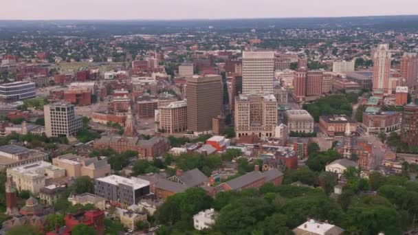 Providence Rhode Island 2019 프로비던스를 공중에서 수있다 헬리콥터 지멘스 카메라 — 비디오