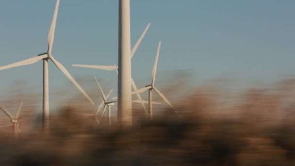 Vliegen Oregon Wind Turbines Farm Zuid Oregon — Stockvideo