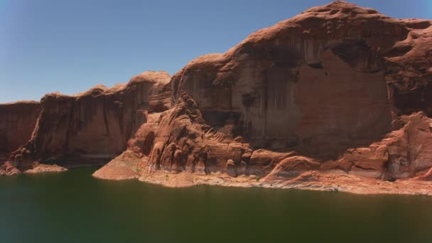 Powell Gölü Utah 2019 Dolaylarında Powell Gölü Nün Havadan Görünüşü — Stok video