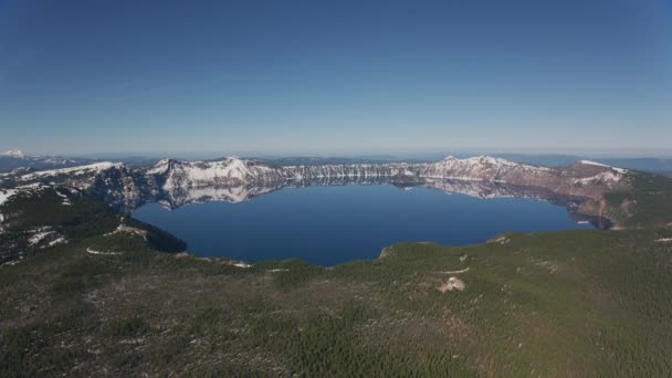 Góry Kaskadowe Oregon Około 2019 Widok Lotu Ptaka Jezioro Crater — Wideo stockowe