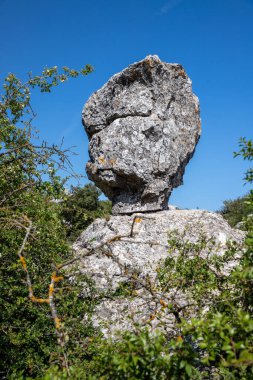 Karst manzarası Torcal de Antequera, Malaga, İspanya