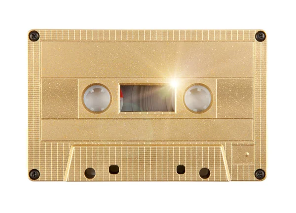 Audiokassette Isoliert Auf Weißem Hintergrund — Stockfoto