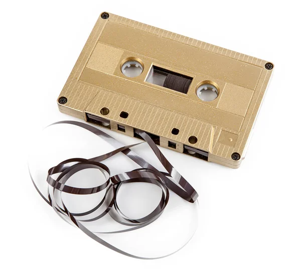 Audiokassette Isoliert Auf Weißem Hintergrund — Stockfoto