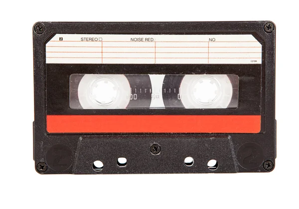 孤立在白色背景上的音频盒式磁带 — 图库照片