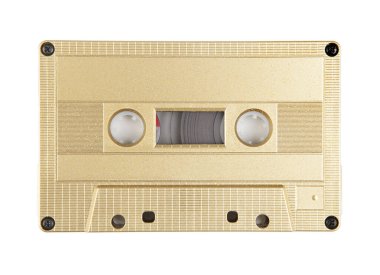 Beyaz arka plan üzerinde izole ses kaseti