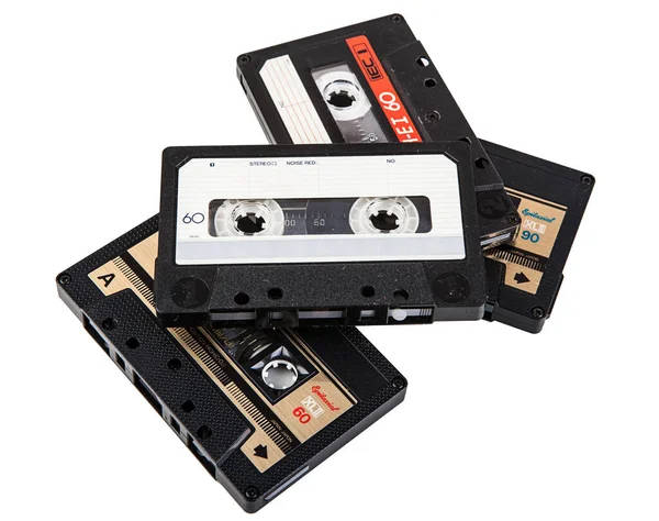 Audiokassette Isoliert Auf Weißem Hintergrund — Stockfoto