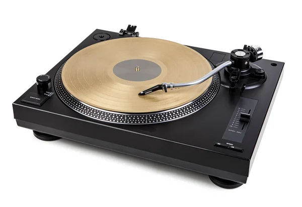 Turntable Playing Vinyl Records Analog Devices — Foto de Stock