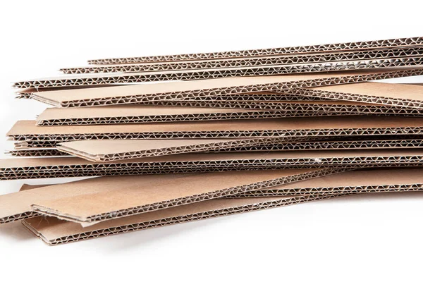 Stack Cardboard Forms Made Corrugated Cardboard — стоковое фото