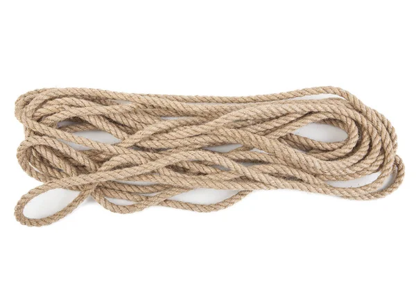 Natural Fiber Rope White Background 图库图片