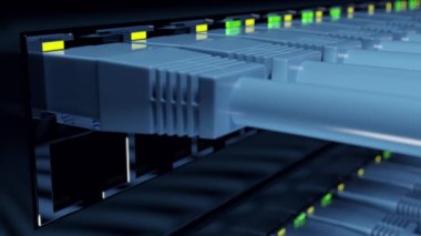 Verileri internet üzerinden aktaran iletişim ekipmanlarına sahip veri merkezi