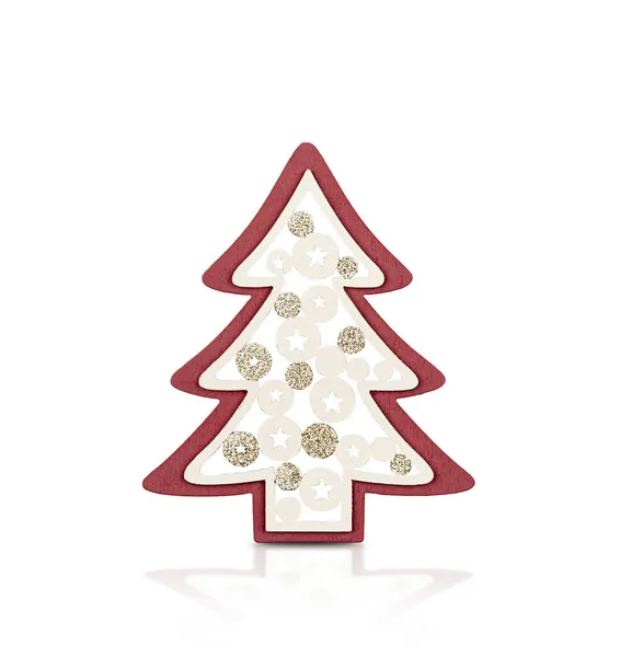 Juguete Árbol Navidad Aislado Sobre Fondo Blanco —  Fotos de Stock