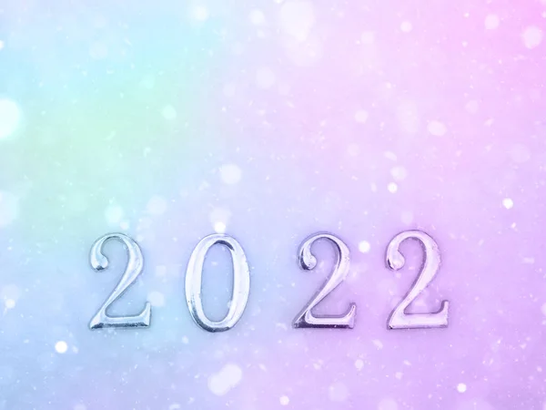 Figuras 2022 Nieve Concepto Nochevieja — Foto de Stock