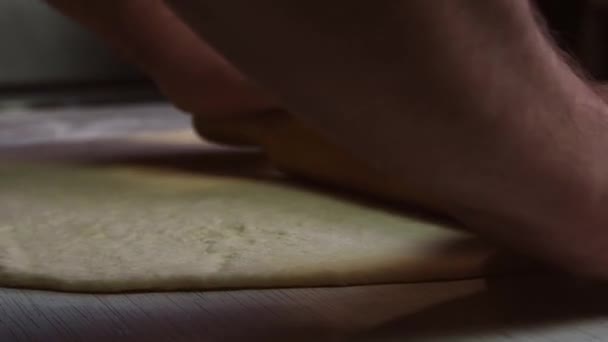Der Prozess Der Herstellung Von Hausgemachten Backwaren Kochen Hause — Stockvideo