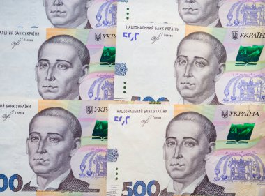 Beş yüz hryvnia banknotların arka plan