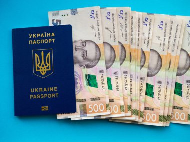 Beş yüz hryvnia banknotların arka plan