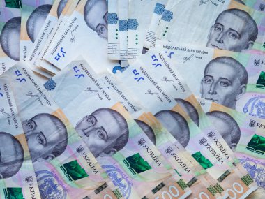 Beş yüz hryvnia banknotların arka plan
