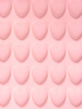 Üç boyutlu kalpleri olan doku.